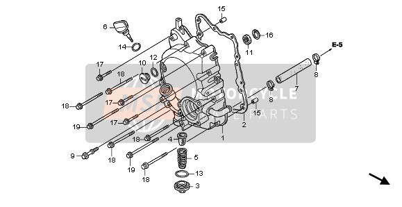 Honda SH125S 2011 RECHTE KURBELGEHÄUSEABDECKUNG für ein 2011 Honda SH125S